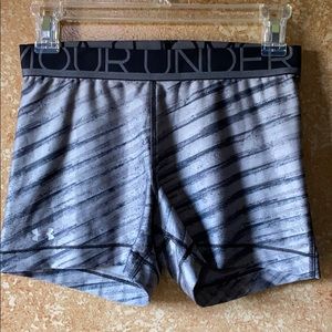 Under Armour black & gray athletic shorts.